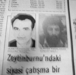 17 Temmuz 1977 tarihli Tercüman gazetesi Tuncay Bali’nin sivil faşistlerce katledilmesi ile ilgili haber